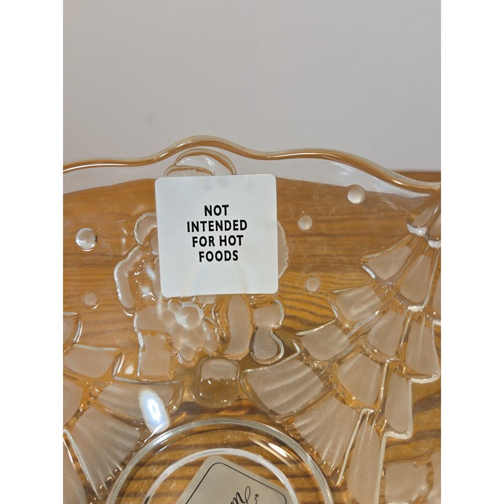 Gorham Holiday Traditions North Pole Express Santa Bowl German Crystal - Picture 8 of 11